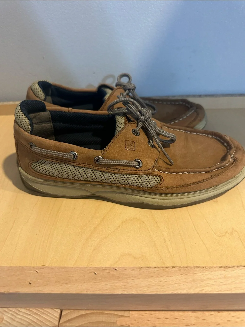 Sperry Boys Tan Leather Boat Shoes